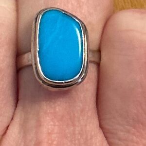 Sleeping Beauty Turquoise Silver Ring